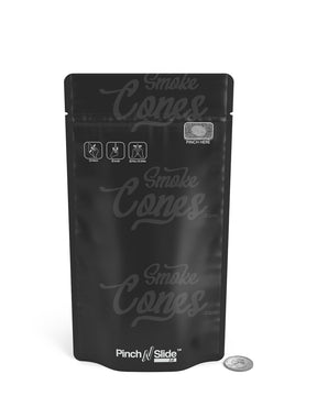 Matte-Black 5" x 8.8" Mylar Pinch N Slide 3.0 Child Resistant & Tamper Evident Bags (14 grams) 250/Box