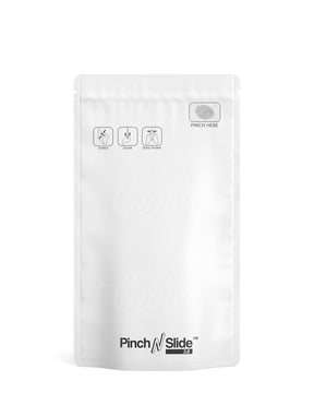 Matte-White 5" x 8.8" Mylar Pinch N Slide 3.0 Child Resistant & Tamper Evident Bags (14 grams) 250/Box