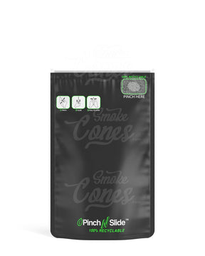 Matte - Black 4" x 6.5" Pinch N Slide Mylar Child Resistant ASTM Recyclable Bags (7 grams) 250/Box - 2