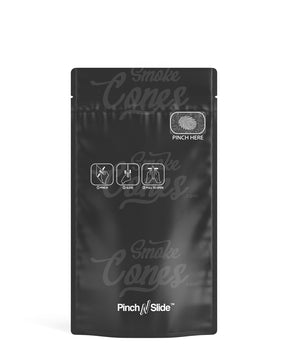 Matte-Black 4" x 7.4" Pinch N Slide 3.0 Mylar Child Resistant & Tamper Evident Bags (7 grams) 250/Box