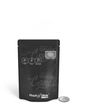 Matte - Black 3.6" x 5.7" Pinch N Slide 3.0 Mylar Child Resistant & Tamper Evident PCR Bags (3.5 grams) 250/Box - 6