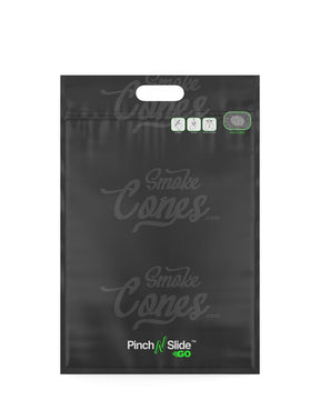 Matte - Black 12" x 18" Mylar Child Resistant Pinch N Slide Exit Bags w/ Handles (113 grams) 250/Box - 2