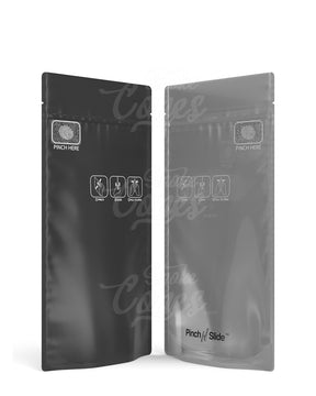 Matte-Black 4" x 7" Pinch N Slide 3.0 Mylar Child Resistant & Tamper Evident Vista Bags (7 grams) 250/Box