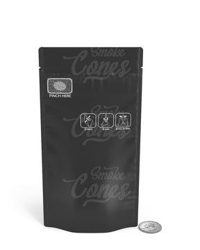 Matte-Black 4" x 7" Pinch N Slide 3.0 Mylar Child Resistant & Tamper Evident Vista Bags (7 grams) 250/Box