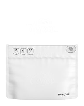 Matte-White 12" x 9" Mylar Pinch N Slide Child Resistant ASTM Exit Bags (56 grams) 250/Box