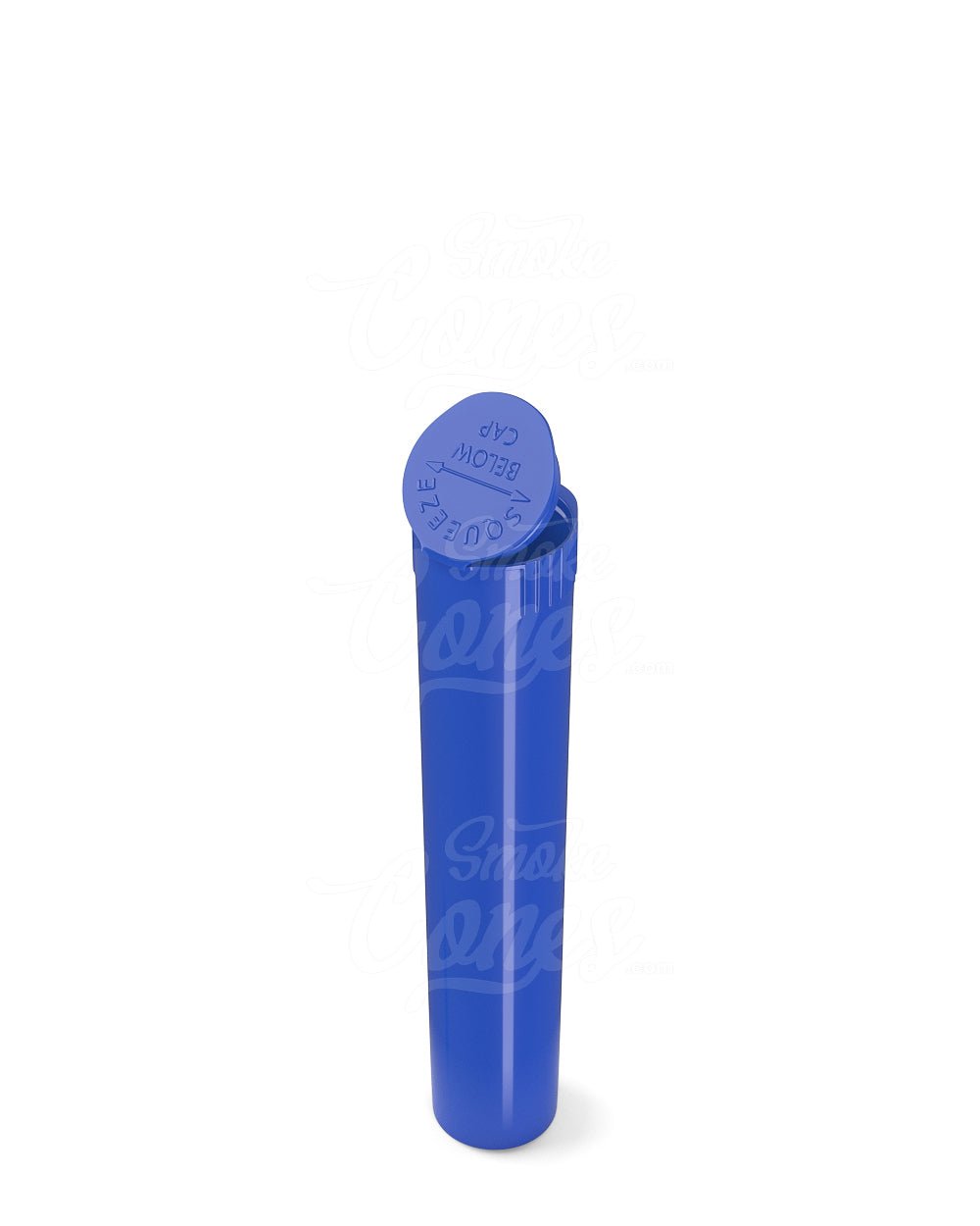 95mm Child Resistant Pop Top Opaque Blue Plastic Pre-Roll Tubes 1000/Box - 3