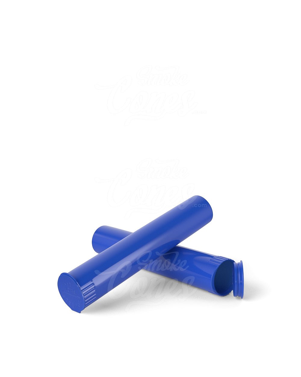95mm Child Resistant Pop Top Opaque Blue Plastic Pre-Roll Tubes 1000/Box - 7