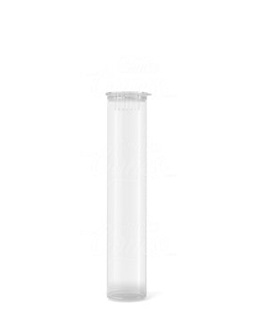 95mm Clear Child Resistant 100% Biodegradable Pop Top Plastic Pre-Roll Tubes 1000/Box