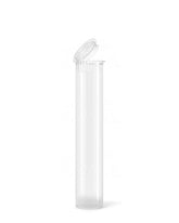 98mm Clear Child Resistant 100% Biodegradable Pop Top Plastic Pre-Roll Tubes 1000/Box