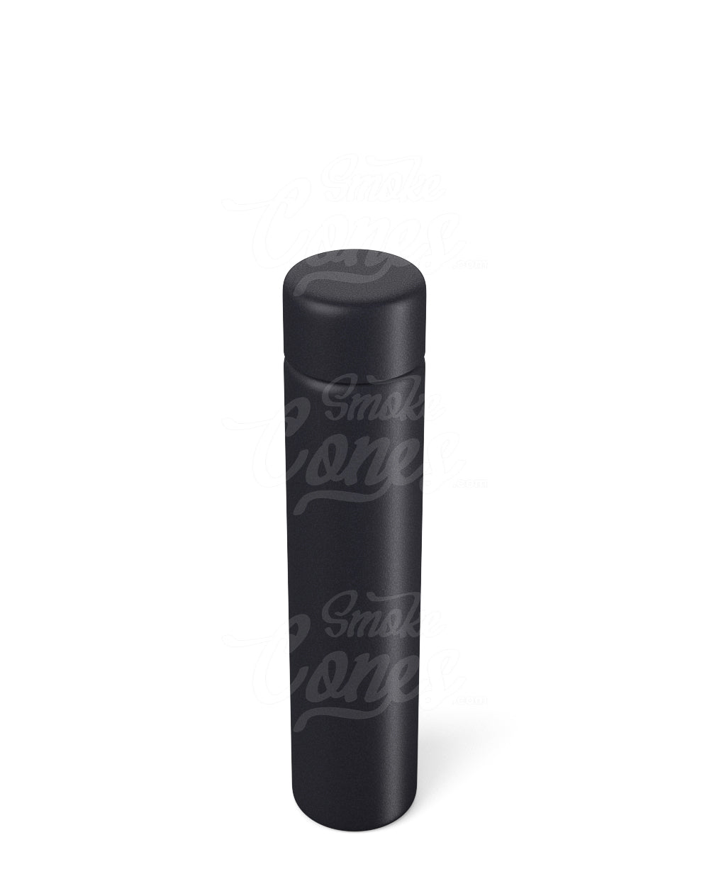 95mm Black Child Resistant Opaque Push Down and Turn Screw On Metal Pre - Roll Tubes w/ Cap 100/Box - 3