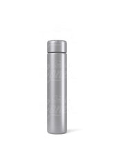 95mm Silver Child Resistant Opaque Push Down and Turn Screw On Metal Pre-Roll Tubes w/ Cap 100/Box