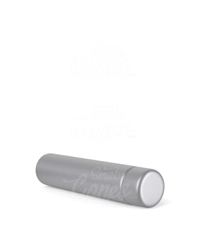 95mm Silver Child Resistant Opaque Push Down and Turn Screw On Metal Pre-Roll Tubes w/ Cap 100/Box