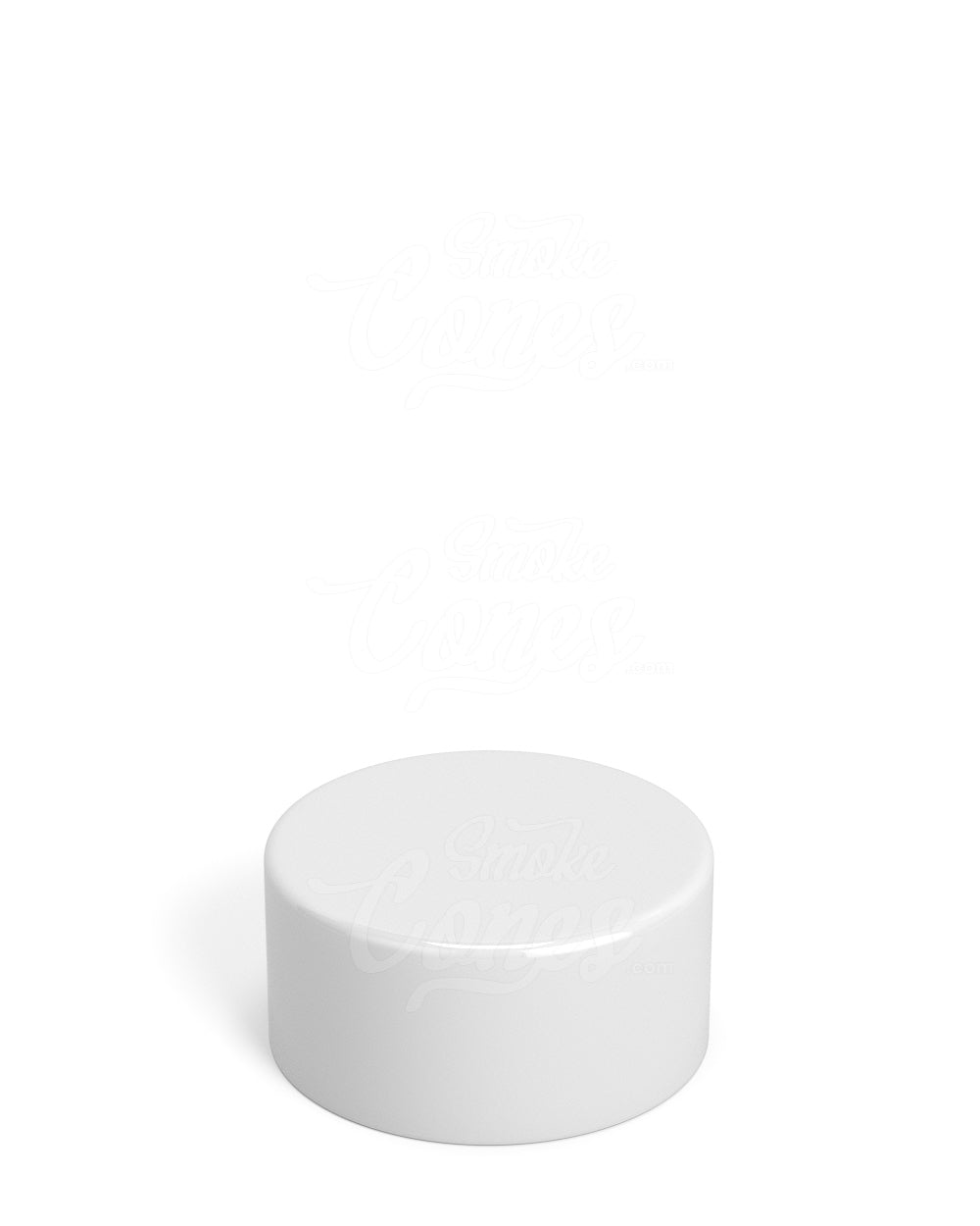 28mm Smooth Push and Turn Child Resistant Plastic Caps With Foil Liner - Matte White - 504/Box