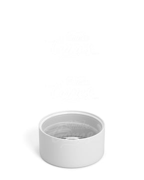 28mm Smooth Push and Turn Child Resistant Plastic Caps With Foil Liner - Matte White - 504/Box