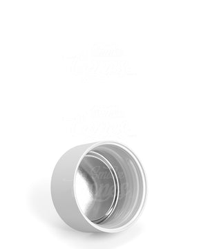 28mm Smooth Push and Turn Child Resistant Plastic Caps With Foil Liner - Matte White - 504/Box