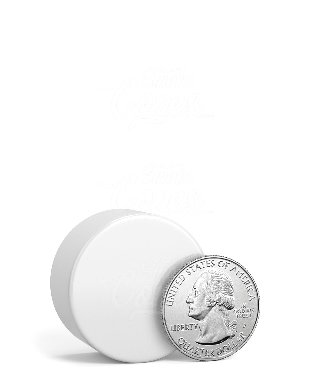 28mm Smooth Push and Turn Child Resistant Plastic Caps With Foil Liner - Matte White - 504/Box