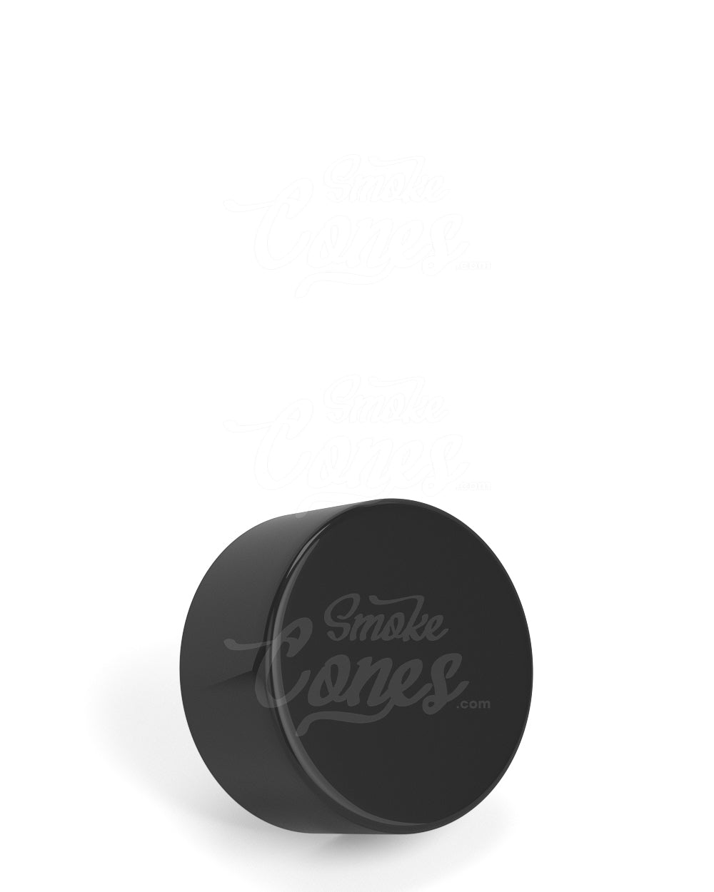 28mm Smooth Push and Turn Child Resistant Plastic Caps With Foil Liner - Glossy Black - 504/Box