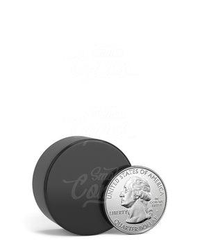 28mm Smooth Push and Turn Child Resistant Plastic Caps With Foil Liner - Glossy Black - 504/Box