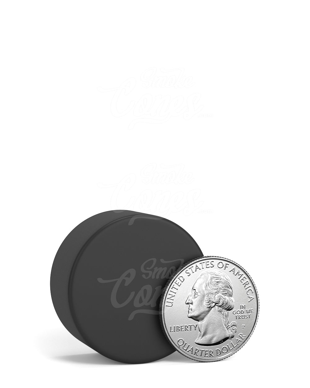 28mm Smooth Push and Turn Child Resistant Plastic Caps With Foil Liner - Black - 504/Box