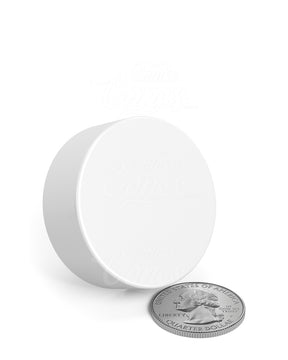 38mm Smooth Push and Turn Child Resistant Plastic Caps w/ Foil Liner - Glossy White - 320/Box