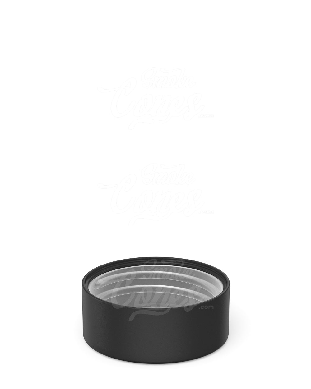 38mm Smooth Push and Turn Child Resistant Plastic Caps With Foil & Heat Liner - Black - 320/Box