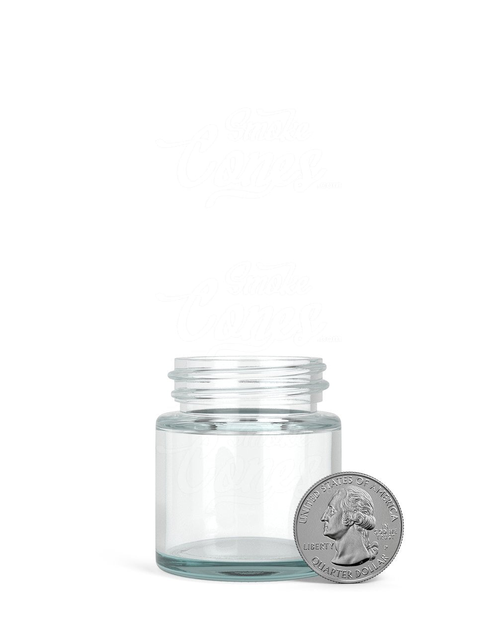 1oz Straight Sided Clear Glass Jars 256/Box - 5