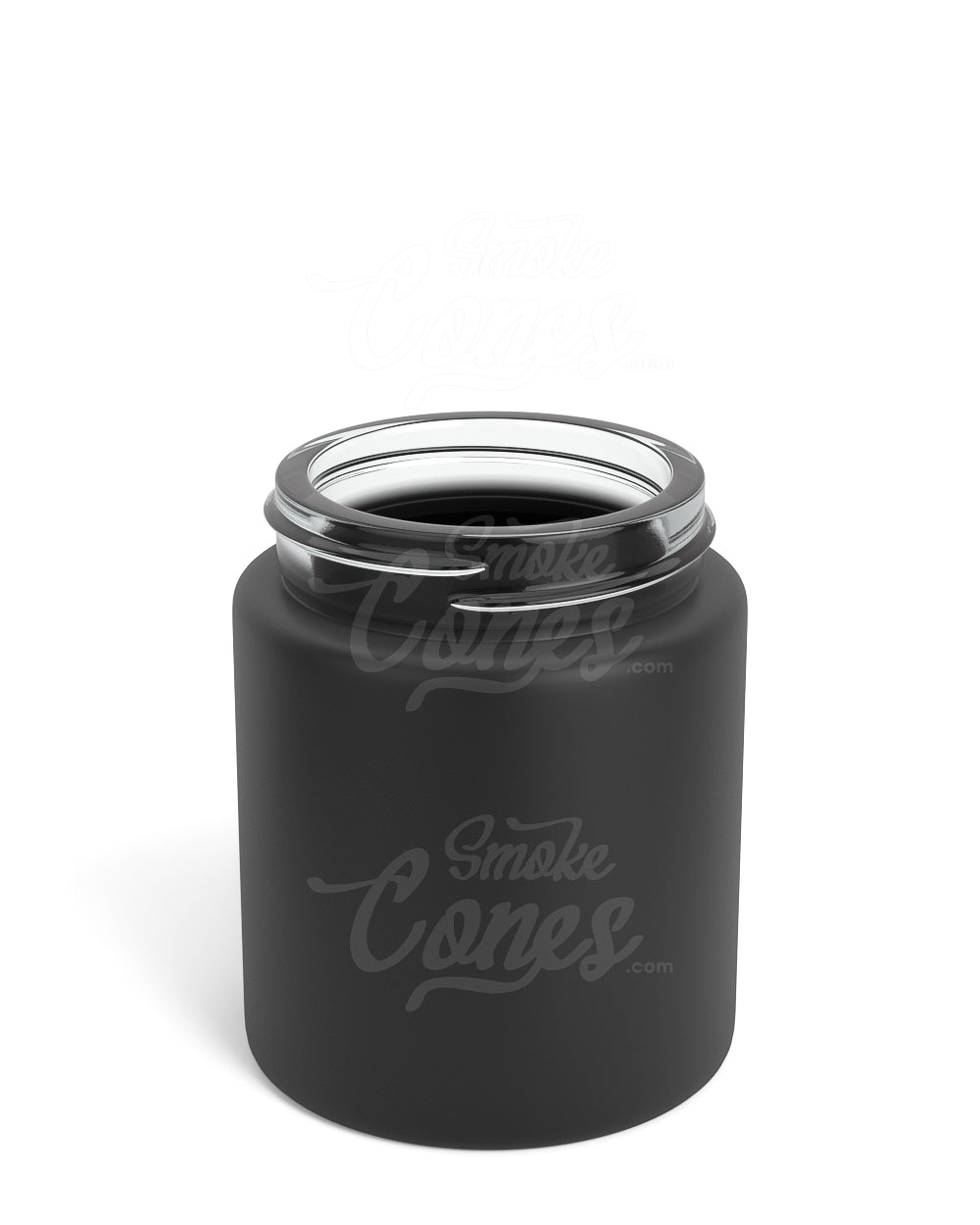 5oz Straight Sided 53mm Matte Black Glass Jars 32/Box