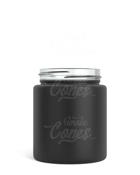 5oz Straight Sided 53mm Matte Black Glass Jars 32/Box