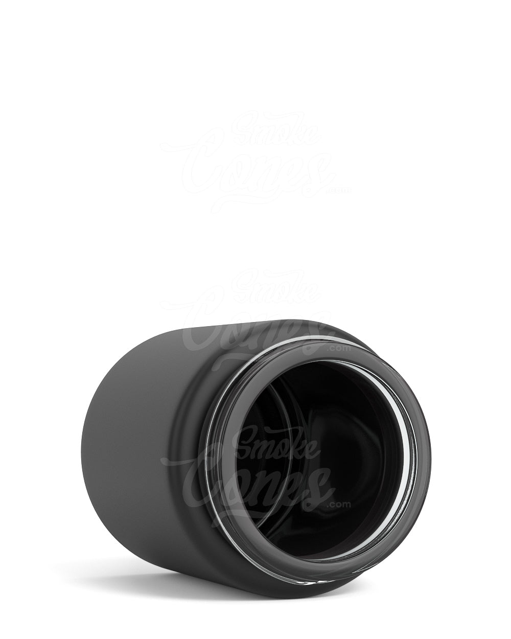 5oz Straight Sided 53mm Matte Black Glass Jars 32/Box