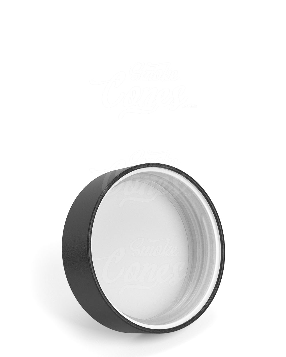 53mm Push and Turn Child Resistant Plastic Caps With Foam Liner - Matte Black - 120/Box