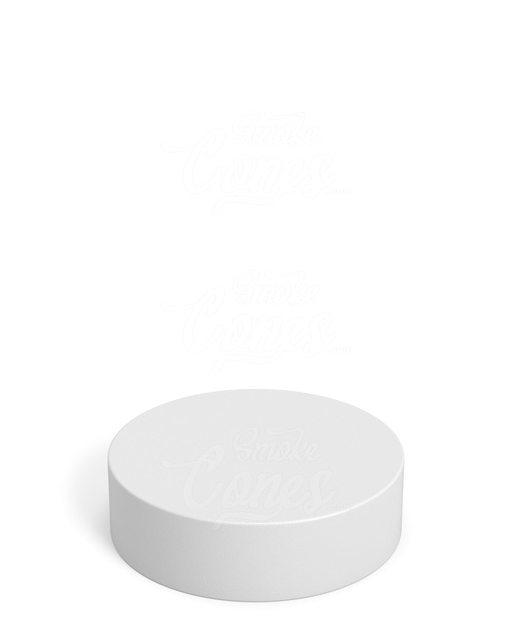 53mm Push and Turn Child Resistant Plastic Caps With Foam Liner - Matte White - 120/Box