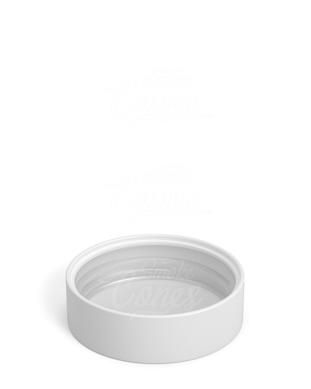 53mm Push and Turn Child Resistant Plastic Caps With Foam Liner - Matte White - 120/Box