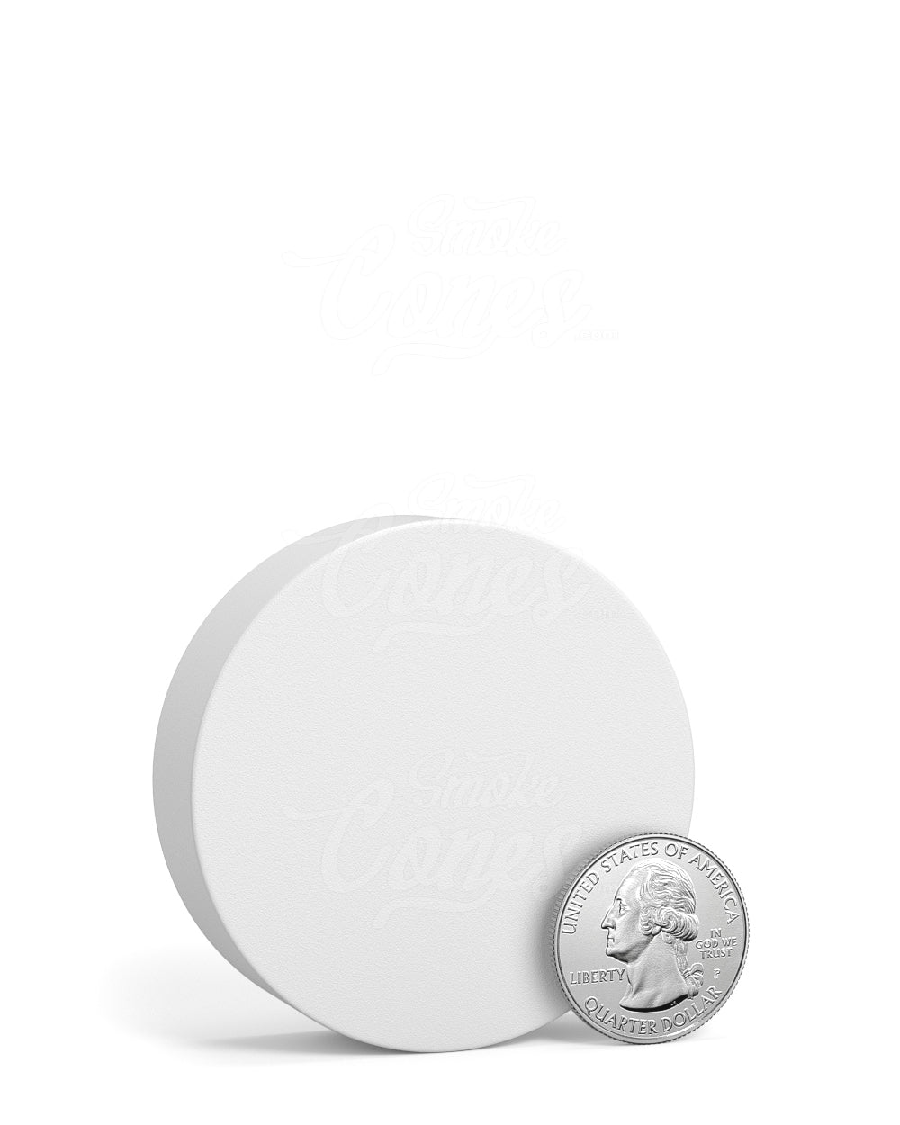 53mm Push and Turn Child Resistant Plastic Caps With Foam Liner - Matte White - 120/Box