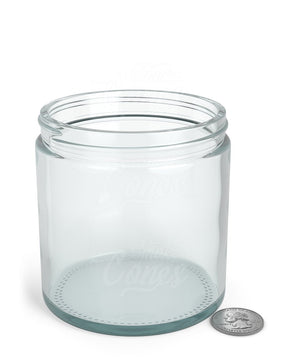 16oz Straight Sided Clear Glass Jars 12/Box - 6