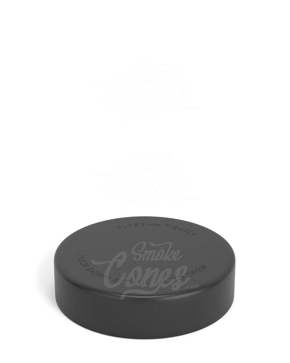 57mm Smooth Push and Turn Child Resistant Plastic Caps With Foam Liner - Semi Gloss Black - 72/Box