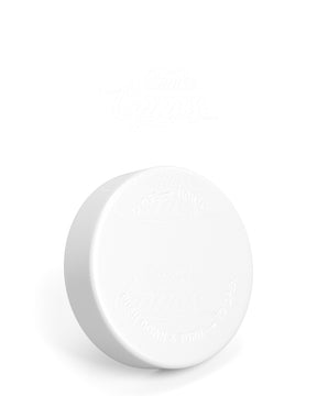 Child Resistant | Smooth Push Down & Turn Plastic Caps w/ Foam Liner | 57mm - Semi Gloss White - 72 Count