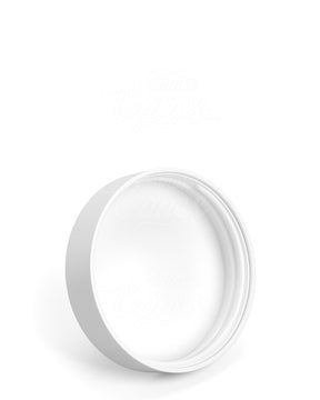 Child Resistant | Smooth Push Down & Turn Plastic Caps w/ Foam Liner | 57mm - Semi Gloss White - 72 Count