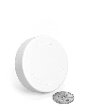 Child Resistant | Smooth Push Down & Turn Plastic Caps w/ Foam Liner | 57mm - Semi Gloss White - 72 Count