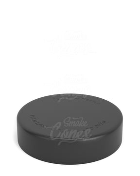 78mm Smooth Push Down & Turn Plastic Caps With Foam Liner - Semi Glossy Black - 48/Box