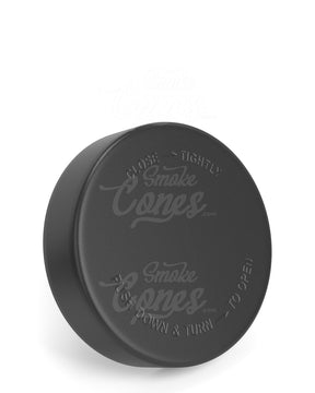 78mm Smooth Push Down & Turn Plastic Caps With Foam Liner - Semi Glossy Black - 48/Box