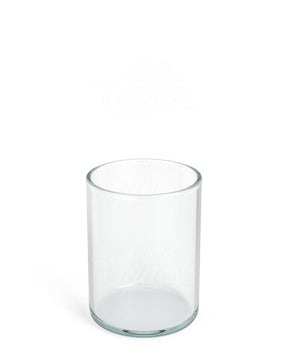 50mm Straight - Sided Clear 2oz Glass Screw Top Jars With White Lid 240/Box - 1