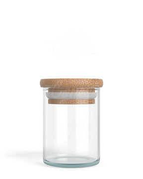 50mm Straight - Sided Clear 2oz Glass Screw Top Jars With White Lid 240/Box - 7