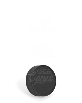 28mm Ribbed Screw Top Plastic Caps w/ Foam Liner - Matte Black - 250/Box