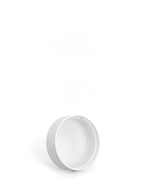 28mm Ribbed Screw Top Plastic Caps w/ Foam Liner - Matte White - 250/Box