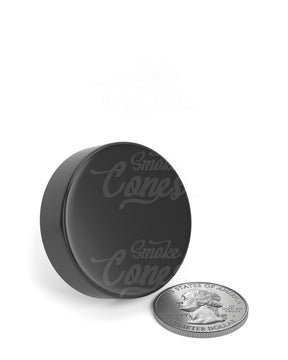 38mm Smooth Sided Screw Top Plastic Caps With Foam Liner - Glossy Black - 350/Box