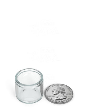 25mm Clear 6ml Glass Concentrate Jar w/ Clear Cap 1008/Box - 6