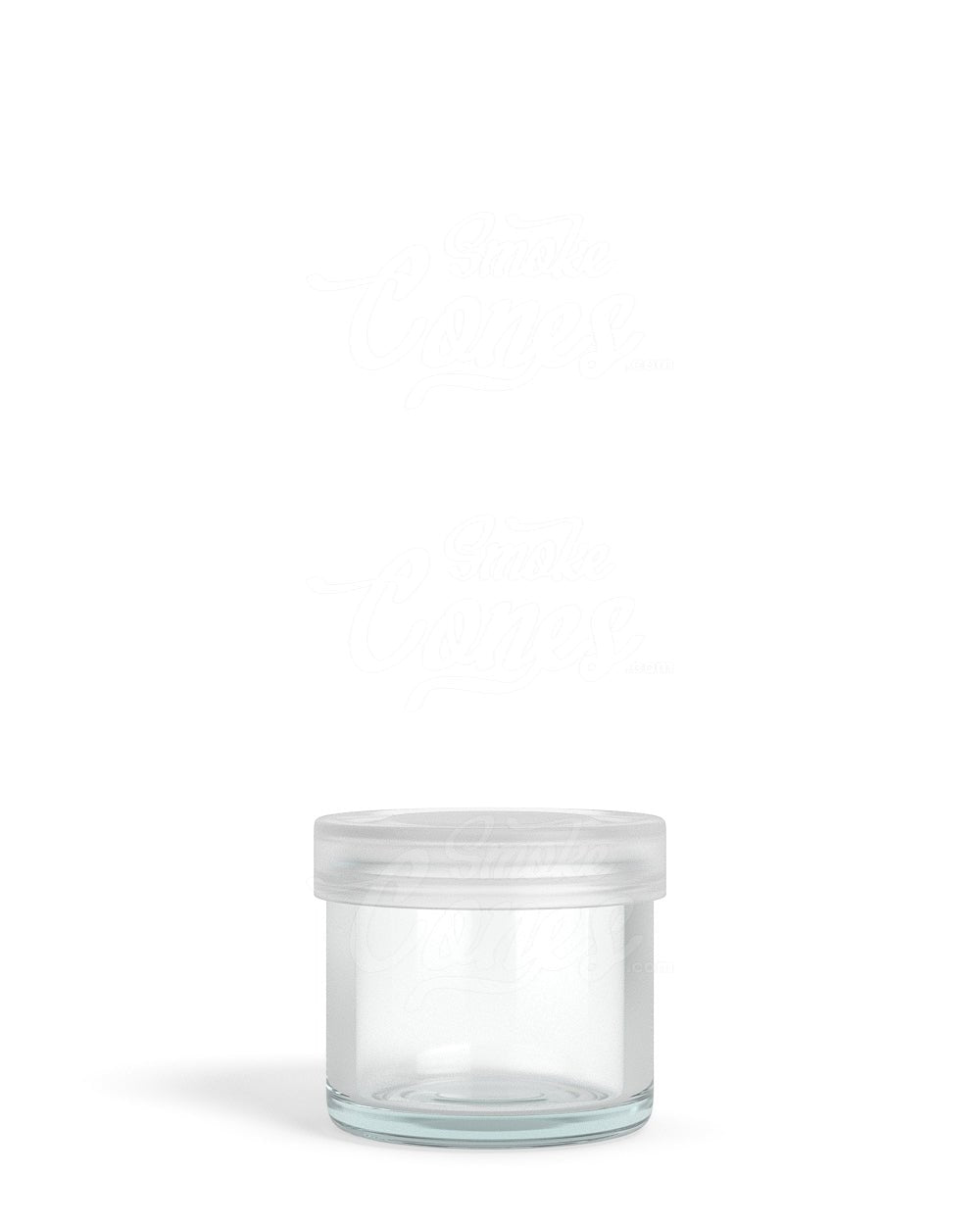 25mm Clear 6ml Glass Concentrate Jar w/ Clear Cap 1008/Box - 7