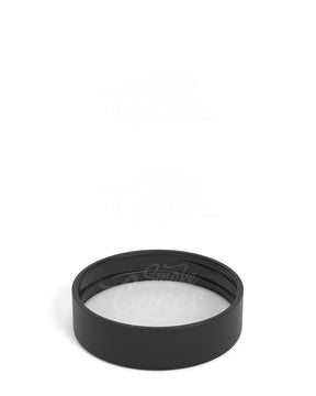 50mm Smooth Push and Turn Child Resistant Plastic Caps With Foam Liner - Matte Black - 100/Box