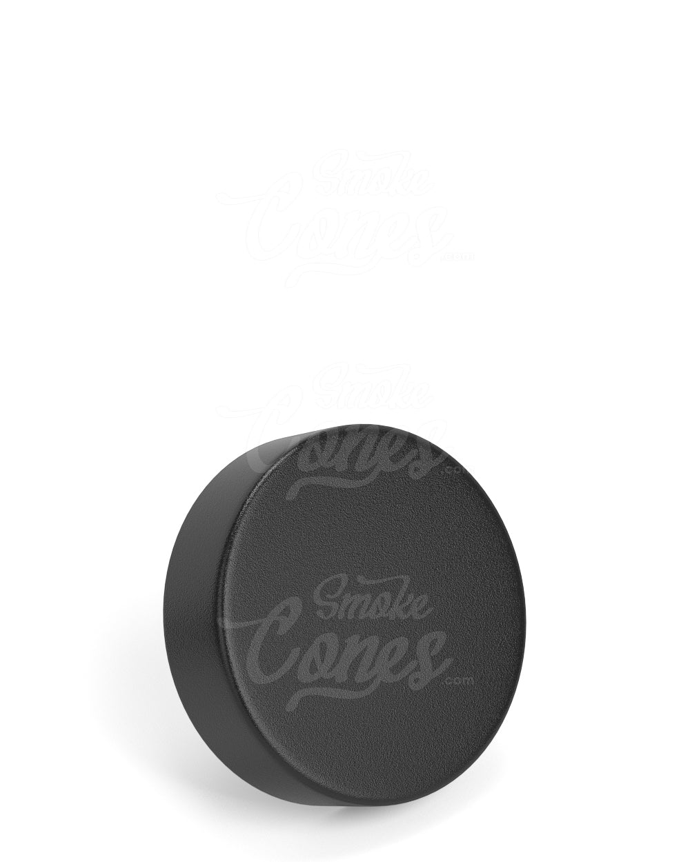 50mm Smooth Push and Turn Child Resistant Plastic Caps With Foam Liner - Matte Black - 100/Box