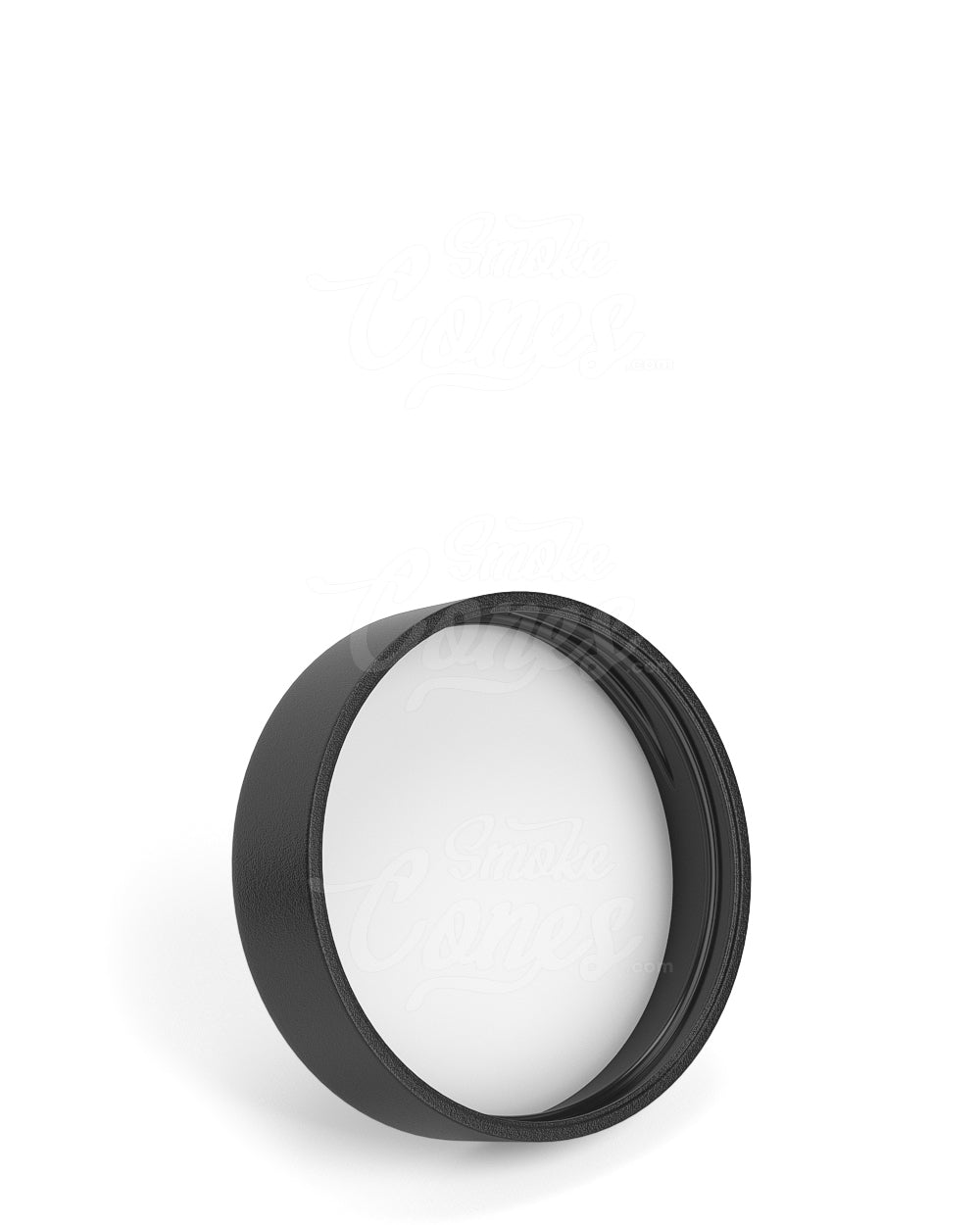 50mm Smooth Push and Turn Child Resistant Plastic Caps With Foam Liner - Matte Black - 100/Box